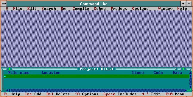 Insert file into project command