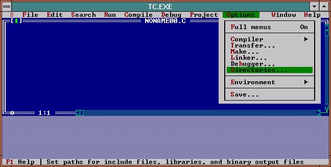 TC++ 3.0 Options | Directories