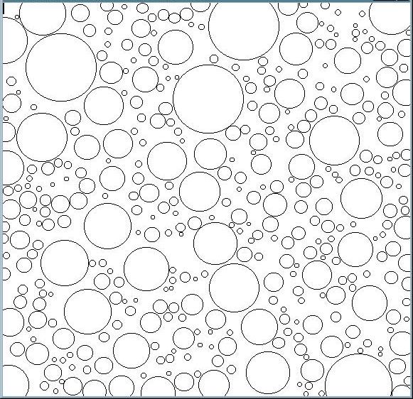 Randomly generated non-overlapping circles