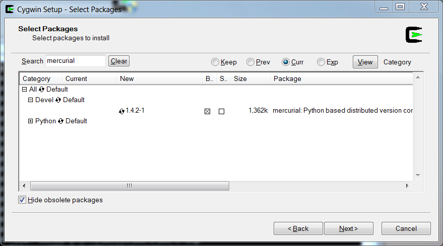 Cygwin how to install packages
